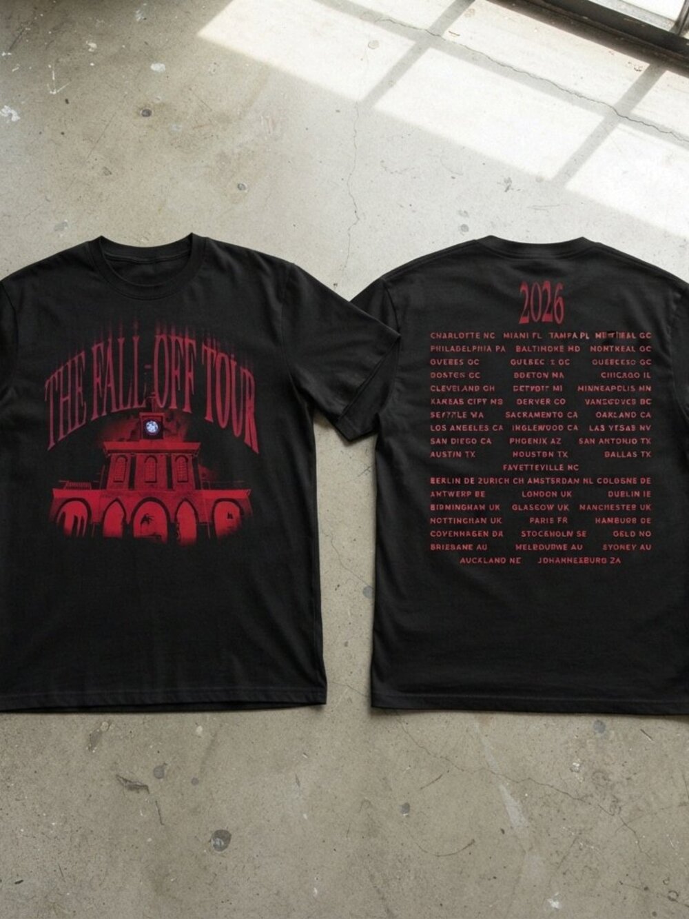 J.Cole The Fall Off Tour 2026 Graphic T-Shirt